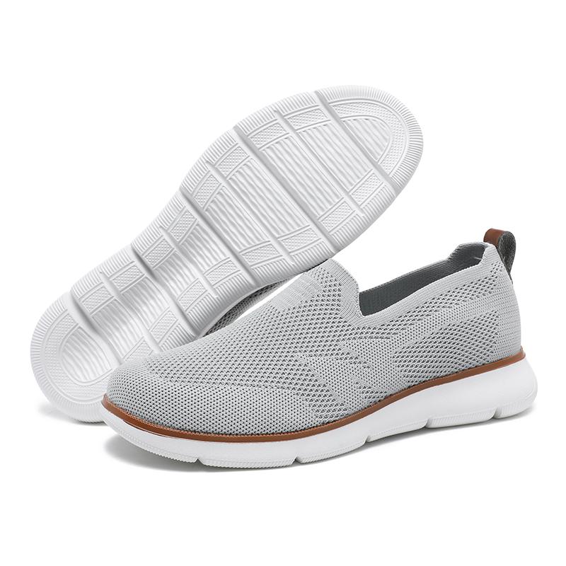 Легкие мужские повседневные кроссовки Модные вязаные повседневные спортивные туфли Ретро стиль Прогулочные туфли на плоской подошве Большой размер 39-48 Мужская обувь