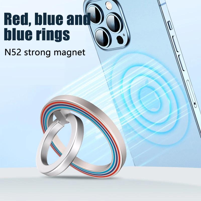 360° Magnetic Finger Ring Holde for MagSafe Magnet Stand Grip for IPhone 15 14 13 Pro Max Xiaomi Bracket Sticker