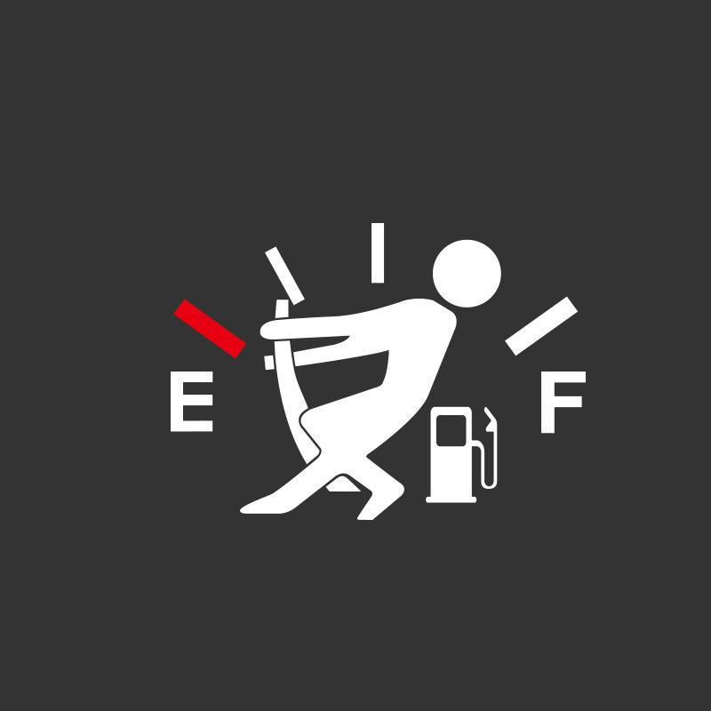 Новые 1 шт. забавные наклейки на автомобиль, наклейка с высоким расходом газа, указатель уровня топлива, пустые наклейки, водонепроницаемые наклейки на бак автомобиля для стайлинга автомобиля