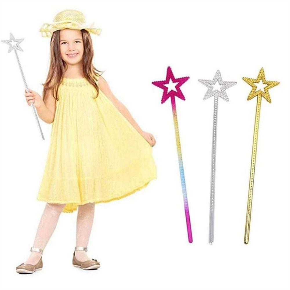 Golden Silver Princess Sticks Role-playing Star Wand Cosplay Props Fairy Wand Girls Costume