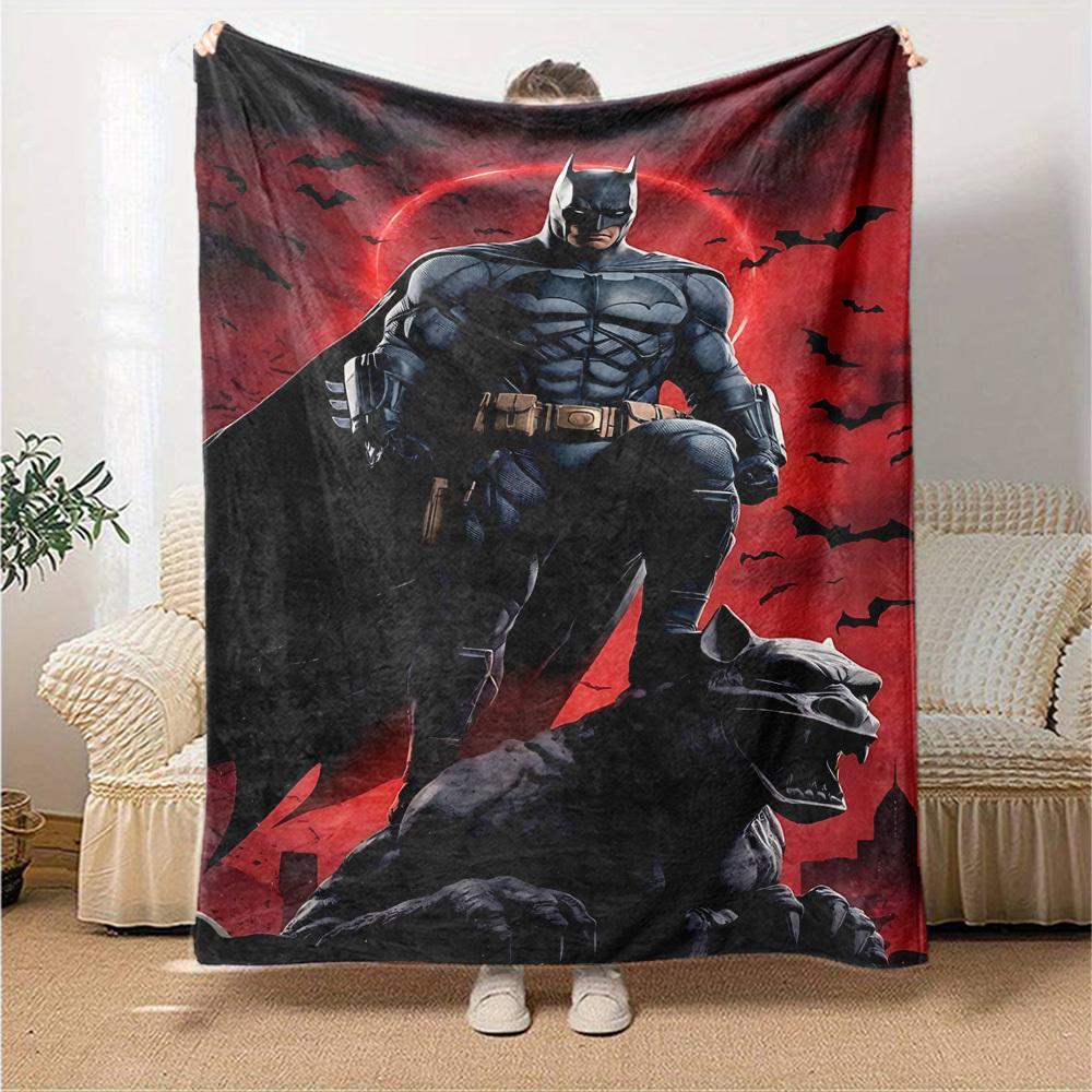 1pc Batman Batmobile Flannel Blanket Soft Warm Throw for Home, Office, Travel, All-Season Cozy Bedding GiftL1136
