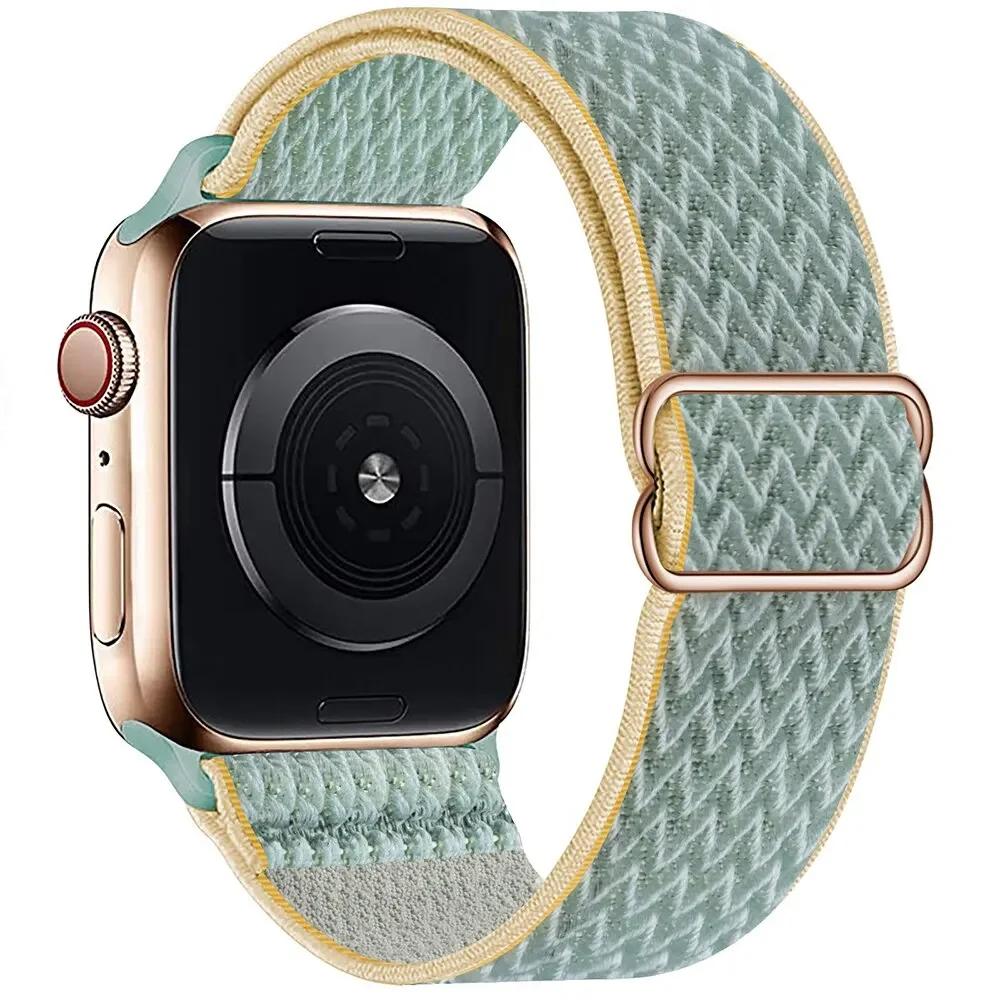 Эластичный нейлоновый ремешок для Apple Watch ultra 2 49 мм Series 9/8/7 41 мм 45 мм 38/42-40 мм/44 мм Богемский браслет ремешок для iWatch 6 5 4 3 Se