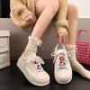 Thick-soled Cute Little White Shoes Women's 5 Spring New Small Versatile Height Increase Lightweight Sports and Leisure Board Shoes Women