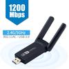 USB 3.0 WiFi 5 адаптер двухдиапазонный 2.4G/5GHz AC1200Mbps WiFi Dongles беспроводная сетевая карта две антенны