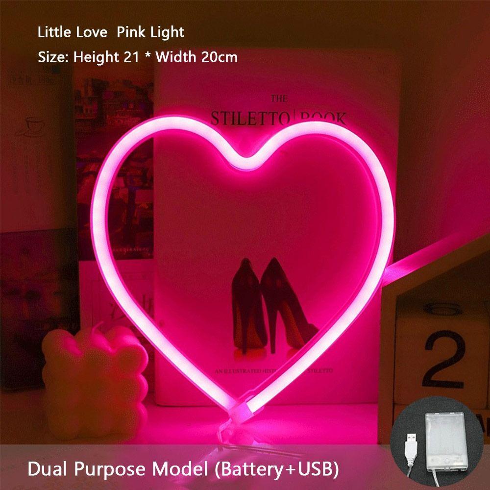 LED Atmosphere Light Love Shape Light Battery Powered Wall Lamp  Valentine's Day Gifts