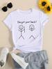 Classic and Casual Women's White Cotton Tee with Delicate Print