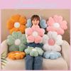 Comfortable Rabbit Hair High Weight Plush Daisy Cushion For Home And Office Use