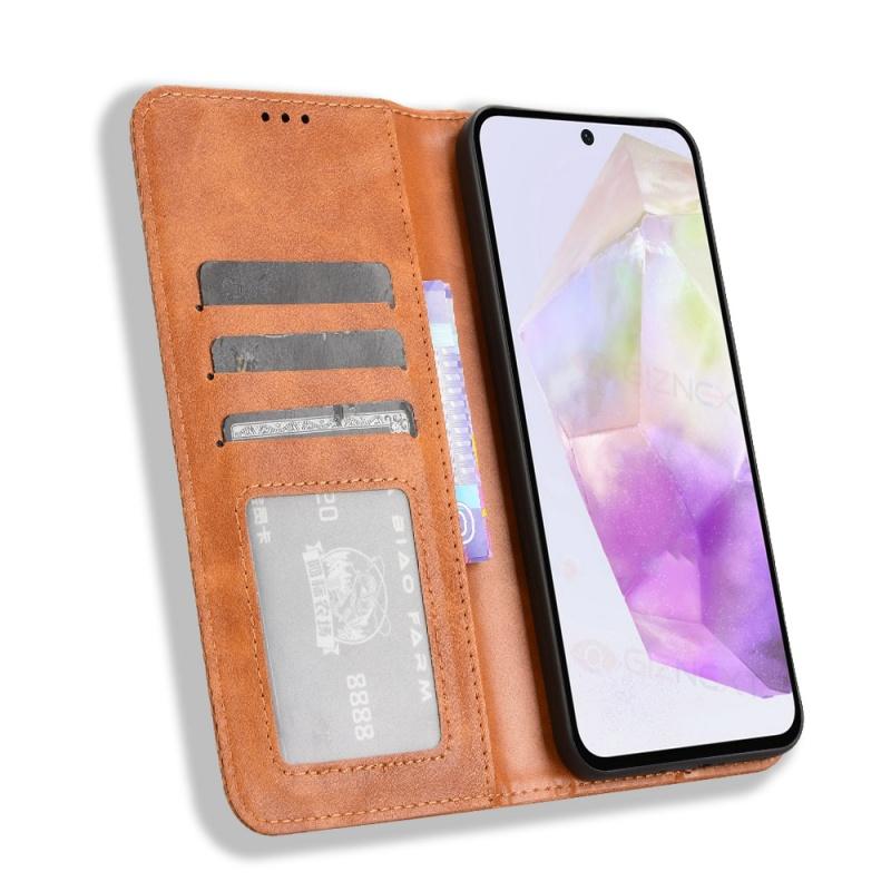 Для Samsung Galaxy A36 5G кожаный ретро самоклеящийся чехол для телефона Для SAM Galaxy A36 5G чехол-книжка с магнитным кошельком