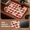 Tabletop Drainage And Water Absorption Pad Cute Apple Grid Pattern Insulation Meal Pad