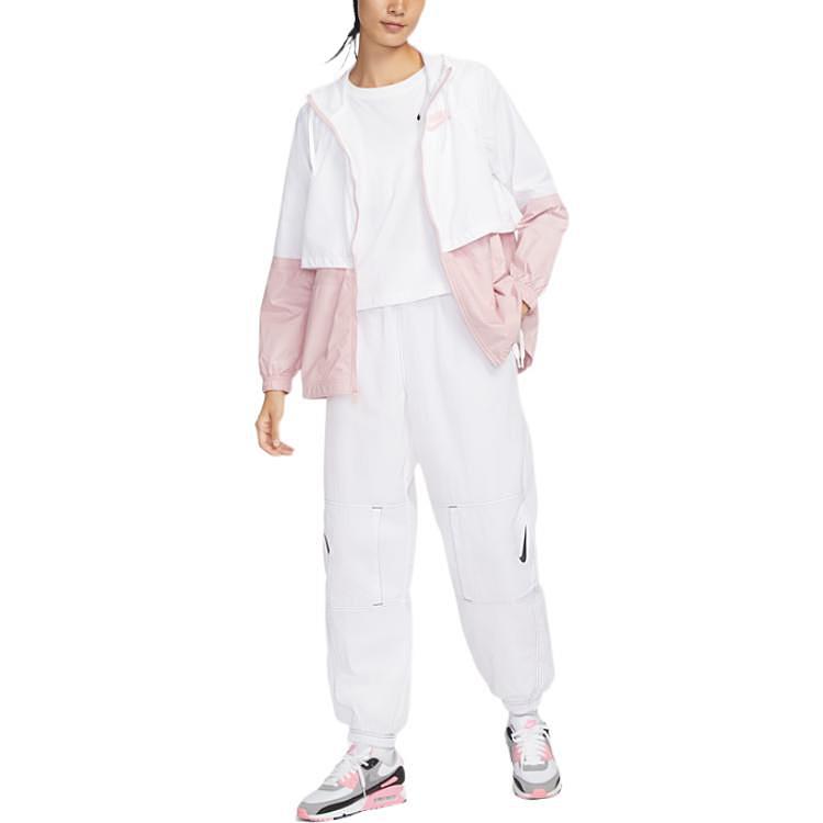 Nike Knitted Sweatpants Women's White Moderate Cuffed Pants (Unisex) Knitted Sweatpants DR6204 100