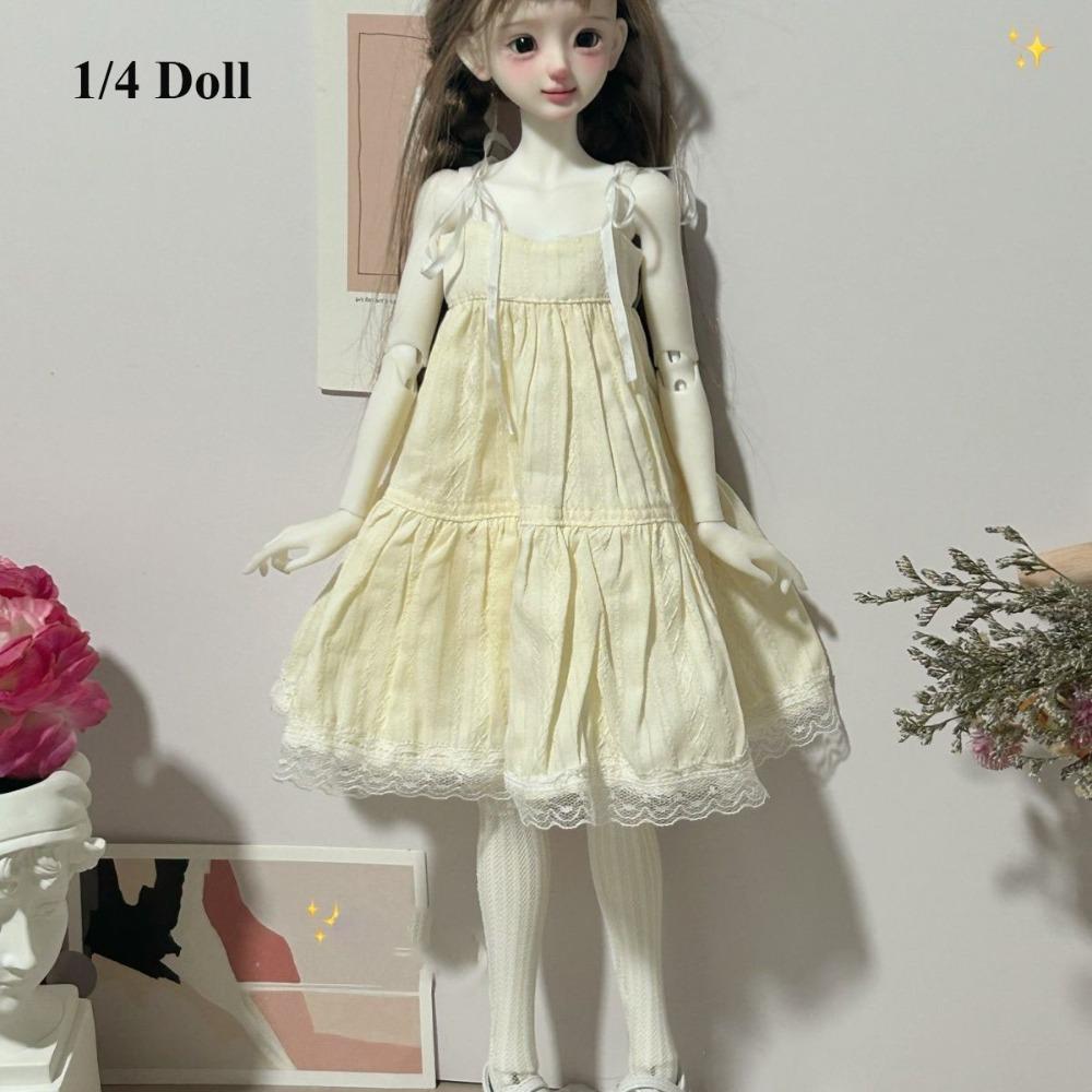 Casual Wears Strap Lace Floral Dresses Handmake DIY Accessories for 1/4 1/6 BJD 30/45cm Dolls