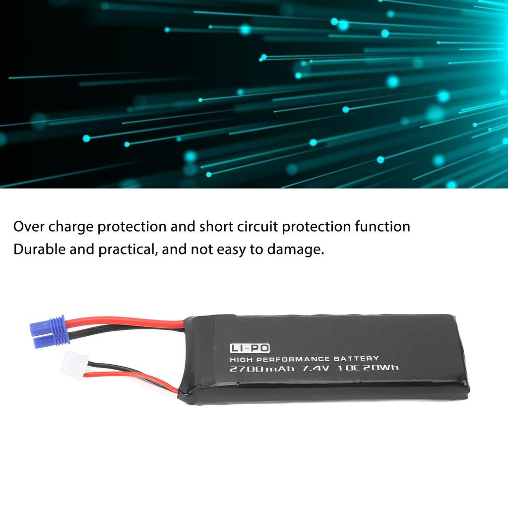 7.4V 2700mAh 20C 20Wh Lipo Battery For H501S RC Drone Quadcopter UAV Spare Part