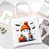 Halloween Printed Shoulder Bag Female Large Capacity Student Canvas Bag Tutoring Shopping Bag