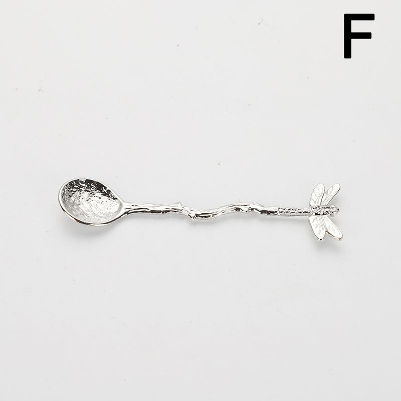 1PC Vintage Spoon Ice Cream Spoon For Coffee Tea Gift For Souvenir Dragonfly Stars Design