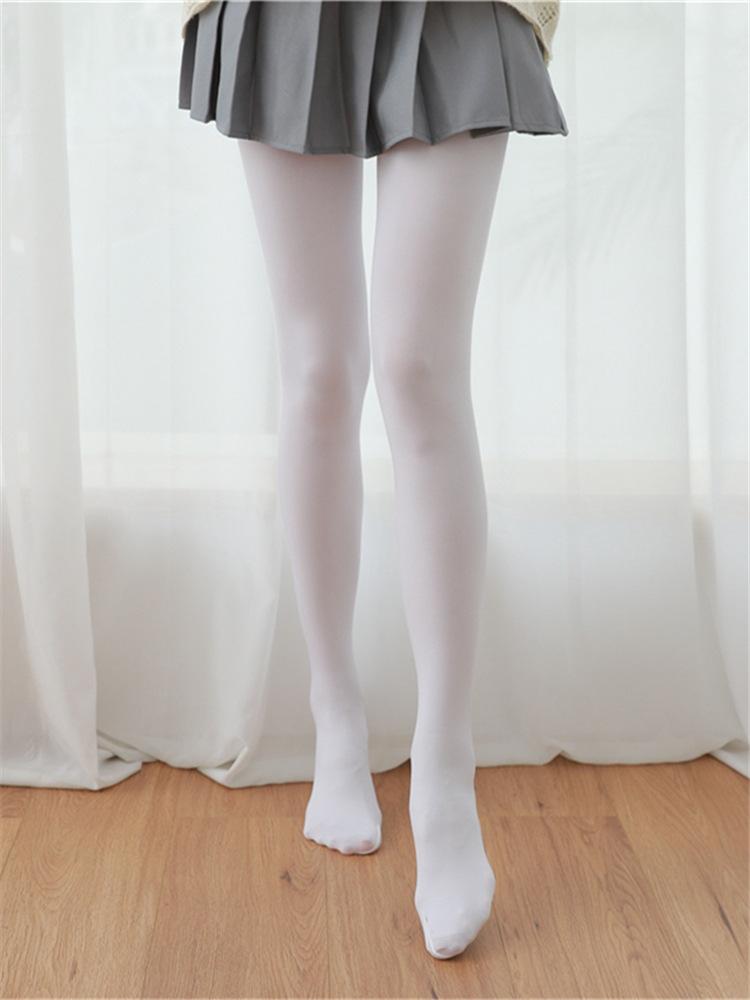 Взрослые японские молочно-белые чулки для девочек Loli Lolita Velvet Thin Bottom Pantyhose