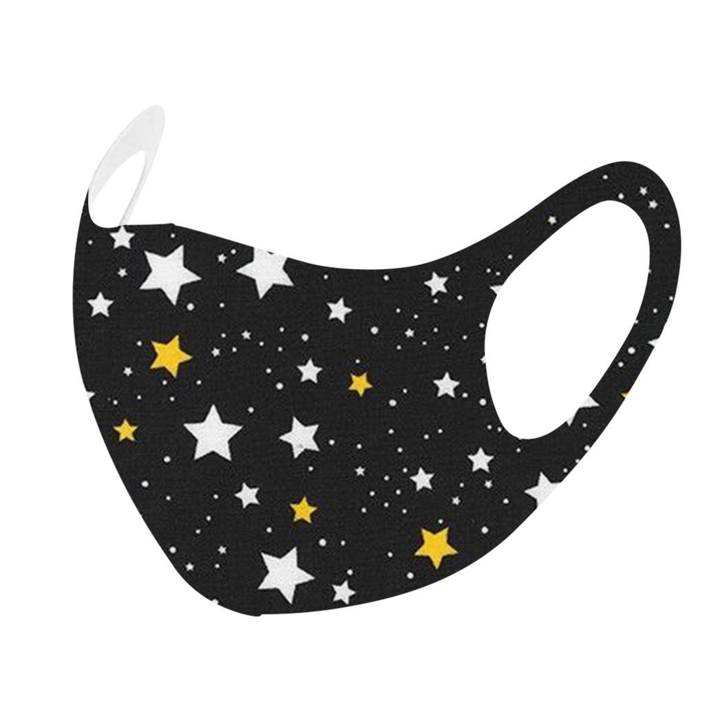 10шт взрослых печатных ледяных шелковых масок для защиты от пыли и дымки