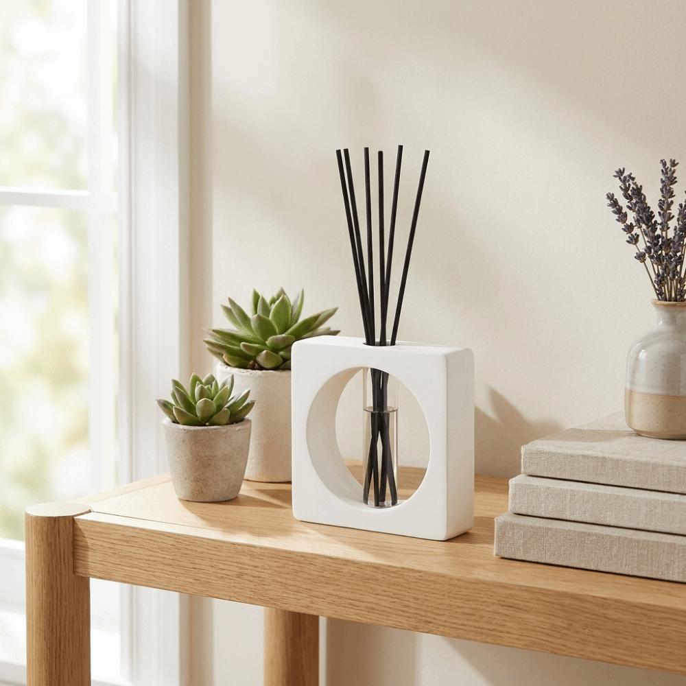 Geometric Shape Aroma Diffuser Bottle Modern Hydroponic Flower Pot Reed Diffuser Home Decor