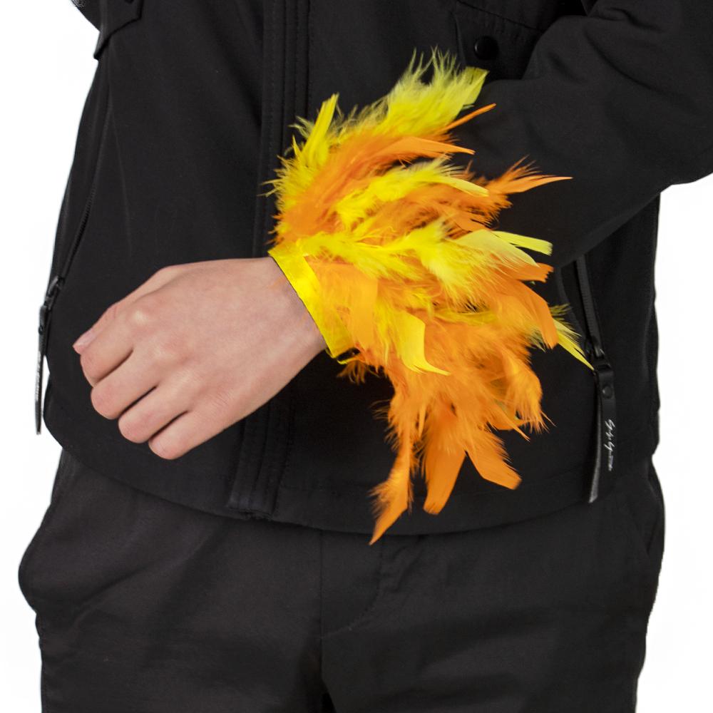 Ostrich Feather Cuff Wrist Sleeve Women Real Fur Ostrich Feather Cuffs Feather Cuff Snap Bracelet Clap On Satin Shirts Elegant