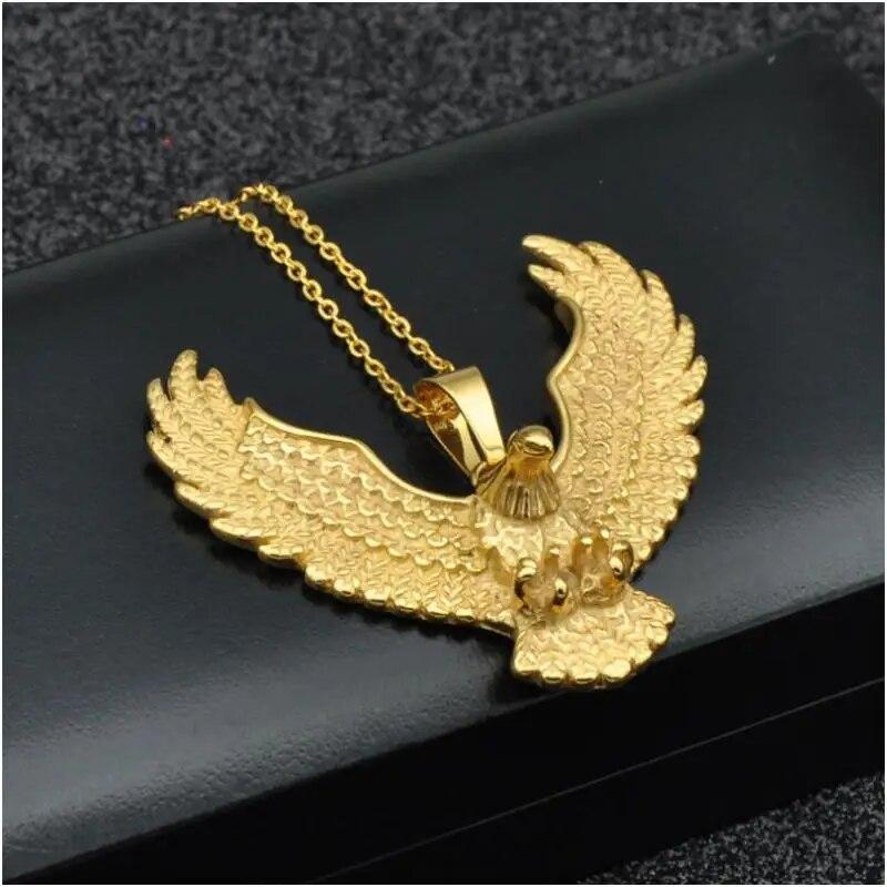 Retro Ethnic Chinese Zodiac Dragon Pendant Gold Color Necklace Men and Women Punk Style Jewelry Gift