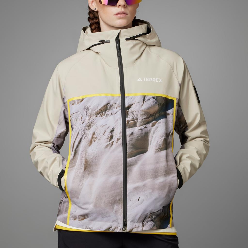 Adidas National Geographic Outdoor Hooded Jacket Women Outerwear Yellow IC1992