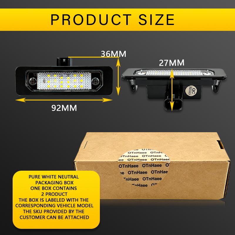 LLKD4 2x Canbus LED Bulb No Error License Number Plate Light For Ford Mustang 2010 2011 2012 2013 2014 For Focus Fusion Flex Taurus