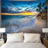 Красивое море, пляж, голубое небо, пейзаж, печать, гобелен, домашний декор, гостиная, спальня, фон, тканевый гобелен