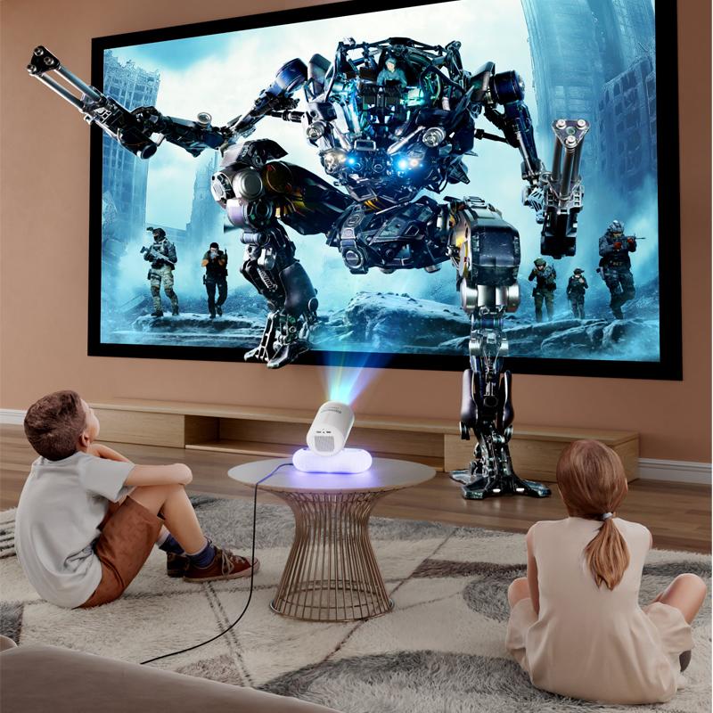 Vivicine Новейший YT900 Android 13 1920x1080p Full HD 1080p Проектор для домашнего кинотеатра, Автофокус, Автоматическая коррекция трапецеидальных искажений