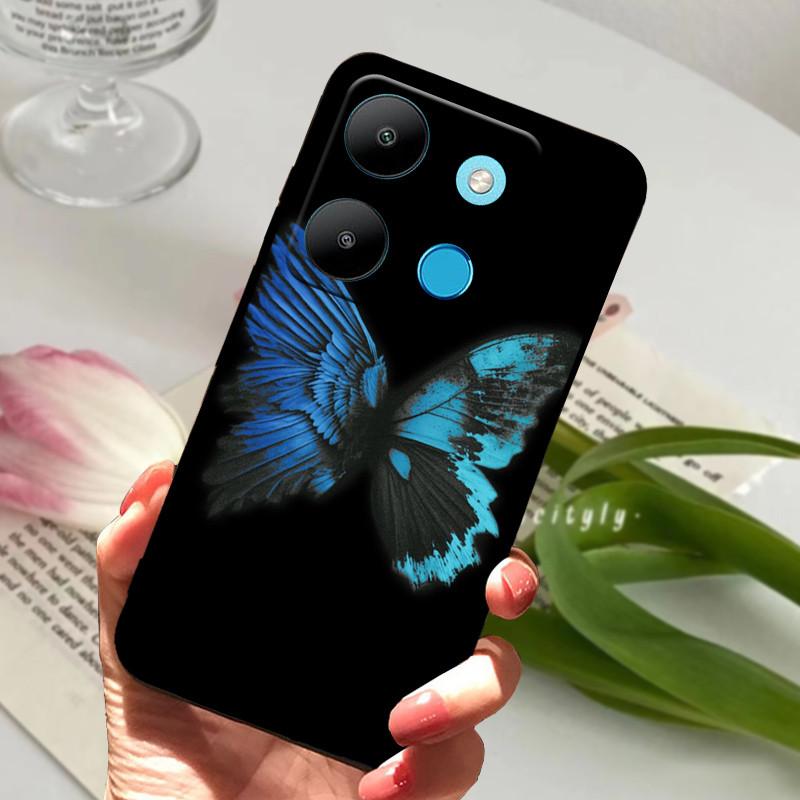 Для Infinix Smart 7 Чехол Роскошный Силиконовый ТПУ Мягкий Телефон Черный Чехол Чехлы Для Infinix Smart7 X6515 Funda Защитный Coque Capa