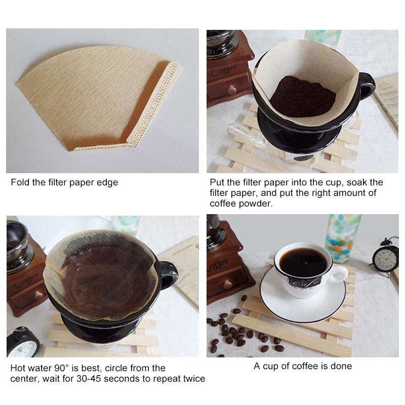 100 шт./пакет деревянные оригинальные бумажные фильтры для кофе эспрессо ARI