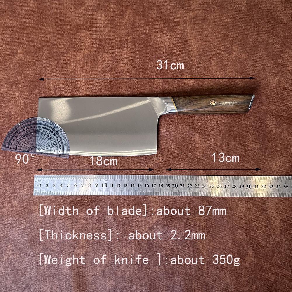 Powder Alloy Steel Blade Kitchen Knife Wood Handle Chef Slicing Vegetables Cleaver Meat Butcher Chopper Poultry Knife Messer