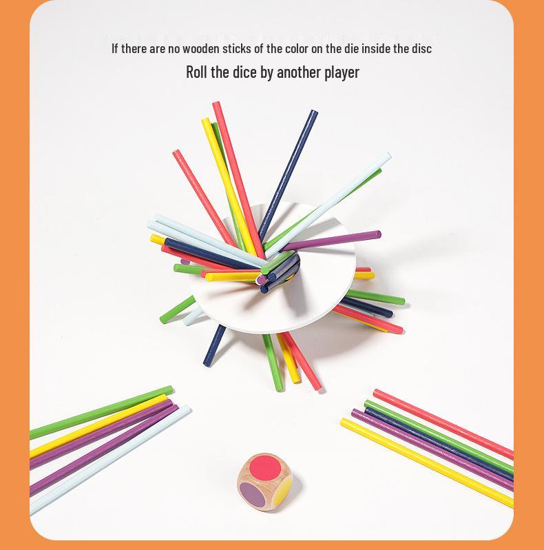 Early Childhood Balance Blocks: Educational Wood Skewers Game