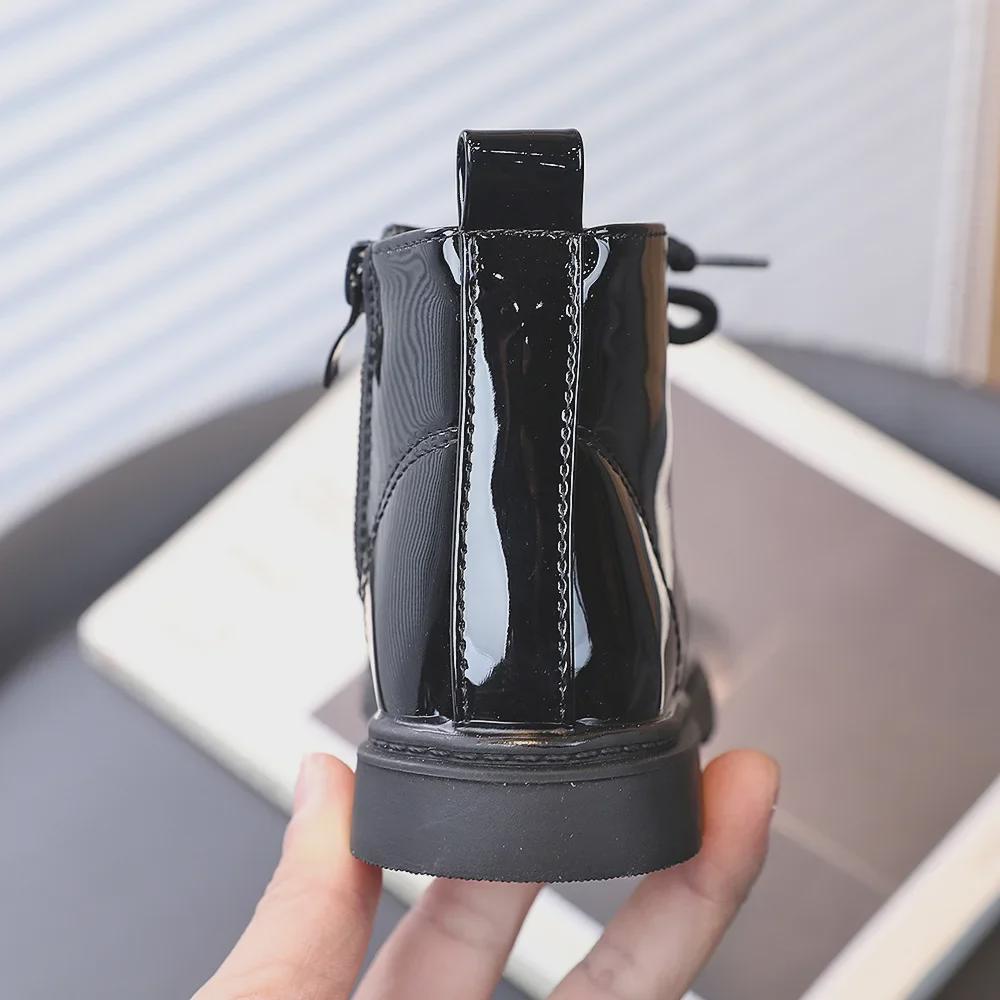 2025 Новые весенне-осенние детские ботинки Martin из искусственной кожи для мальчиков и девочек