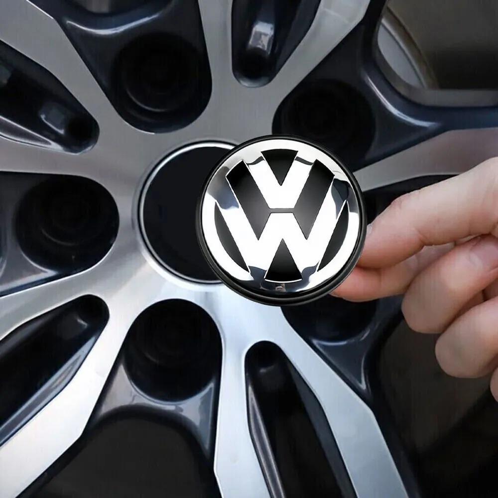 VW 4pcs 56MM 60MM 65MM Car Wheel Center for Volkswagen VW GTI ABT Golf 5 6 Polo Passat Tiguan CC Bettle Touran Scirocco Sharan SR32 zs5