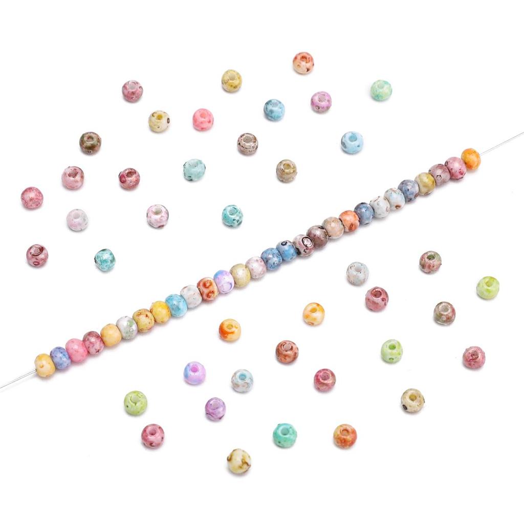 300 шт. Бутылочные 3 мм стеклянные бусины Шарм чешские бусины Семена разделительные бусины для изготовления ювелирных изделий Аксессуары