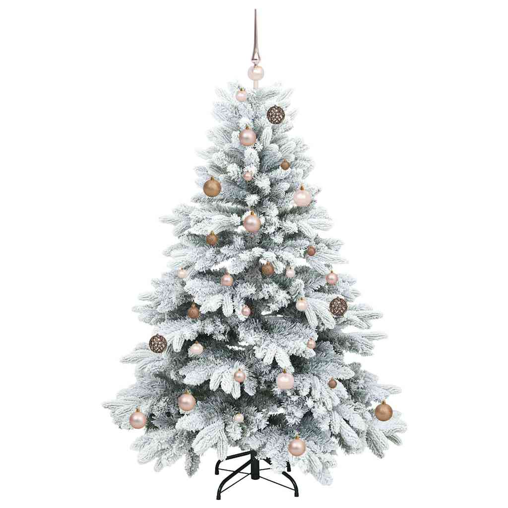 Artificial Christmas Tree with 150 Warm White LEDs 150 cm PE and PVC