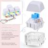 Clicky Fidgets Keychain with RGB Lights Anti Stress Light Up Keyboard Button Key Chain Stress Relief Toy For Office Accessories