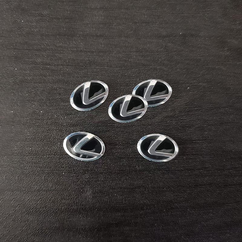 5Pcs Car Remote Key Emblem Sticker Aluminum Decal For Lexus F-SPORT ES RX NX LS UX LM LX GX LC RZ IS CT GS RC HS SC TX LBX IS300 AET1