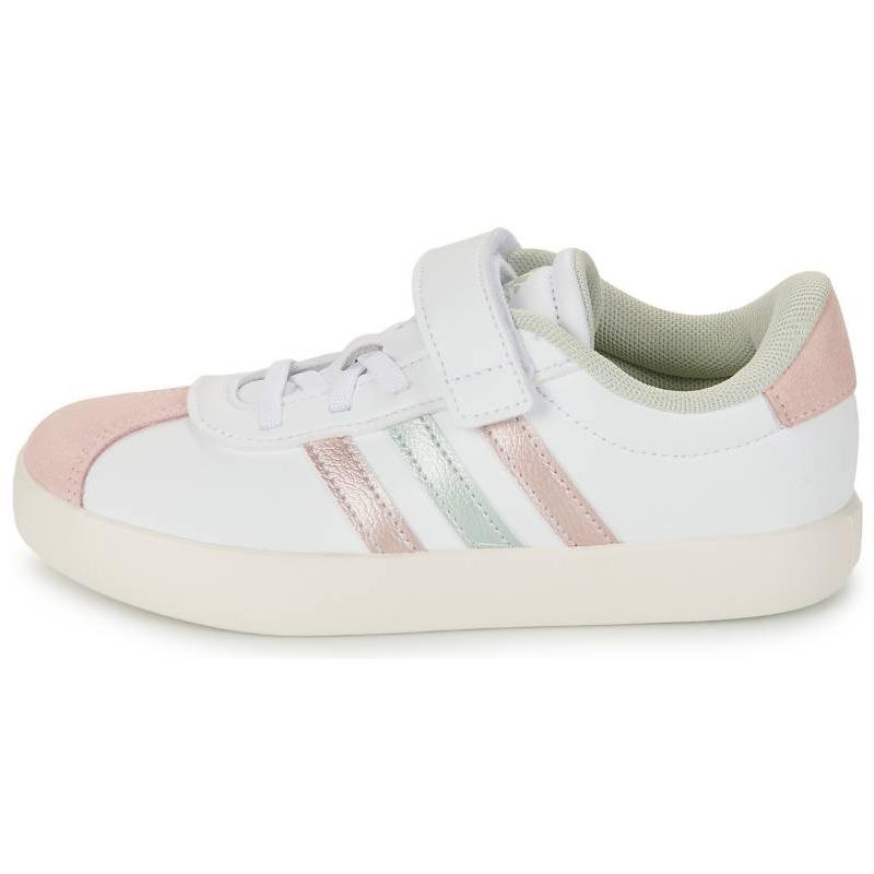Adidas VL Court 3.0 C Linen Green Sandy Pink Kids Sneakers White Cloud-White Linen-Green-Metallic IH4952