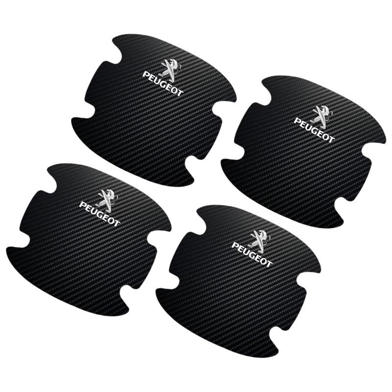 4 шт. Защитная наклейка на ручку двери автомобиля Эмблема Украшение автомобиля Стайлинг Для Peugeot 308 408 508 RCZ 208 3008 2008 206 207 108 406 407 408 206 207 208