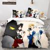 Новый комплект постельного белья Fairy Tail для мальчиков и девочек в японском стиле, подарок для спальни, односпальная кровать, двуспальная кровать, домашний текстиль, дропшиппинг