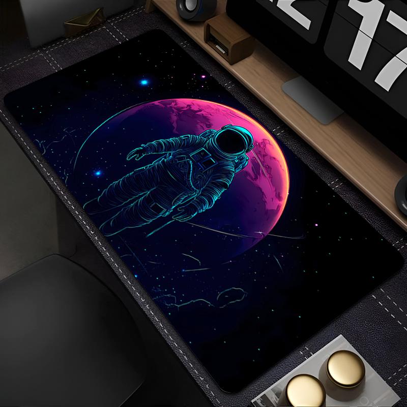 Игровой коврик Игровой коврик для мыши Компьютерный Космическое пространство Астронавты Коврик для мыши Нескользящий Натуральная резина Ковер Милый Настольный коврик для клавиатуры