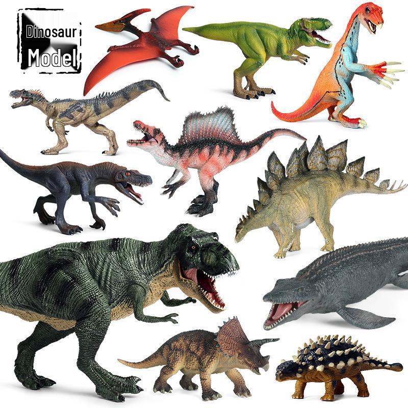 Dinosaur Model Set: T. Rex, Spinosaurus, Mosasaurus, Stegosaurus, Triceratops Cognitive Toys