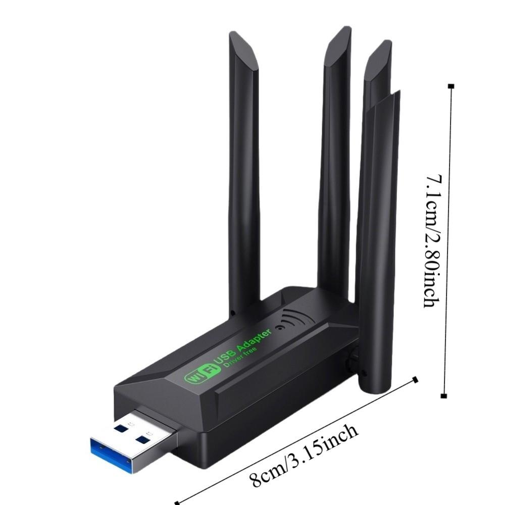 USB Interface 1200Mbps WiFi Dongle 4 Antenna Wireless Network Card High-Speed Internet