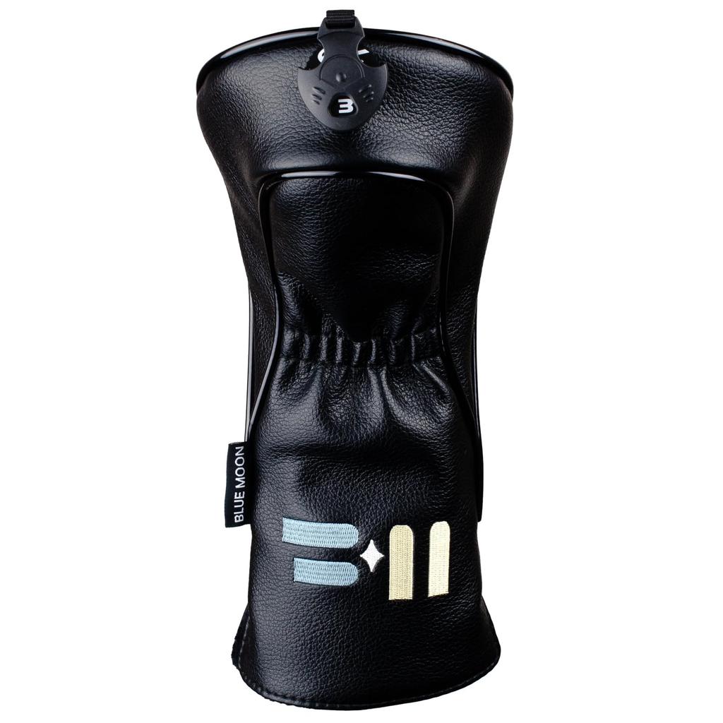 Blue Moon Fairway Wood Headcover Star FAT Golf Club Cover (6 Series) [ver.6.1 E-Kasumi Logo] (Black)