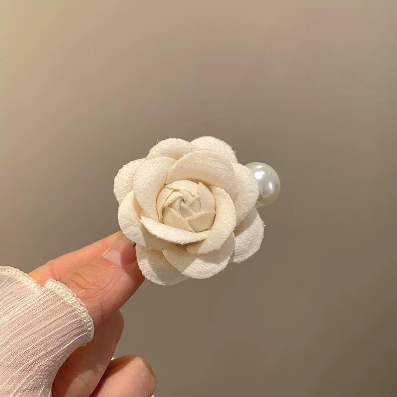 Зажим для волос Caro Floral Fabric Rose - Аксессуар для пучка в европейском и американском стиле