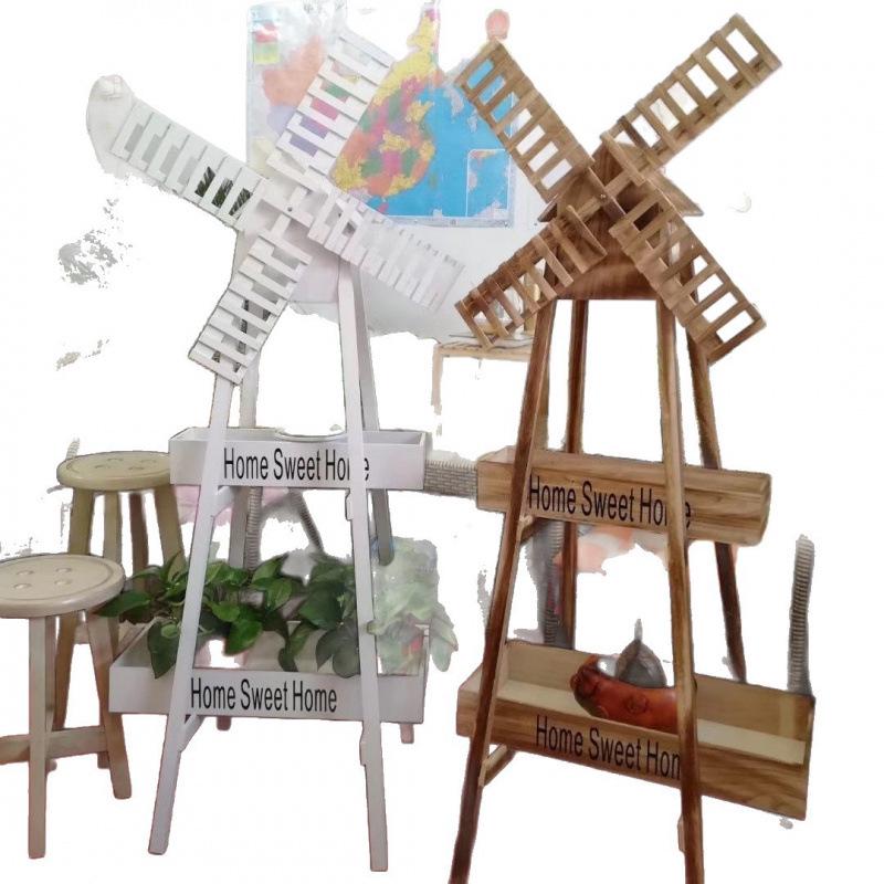 Белый садовый ветряк с шелковыми цветами - Идеально подходит для свадеб или праздничных подарков