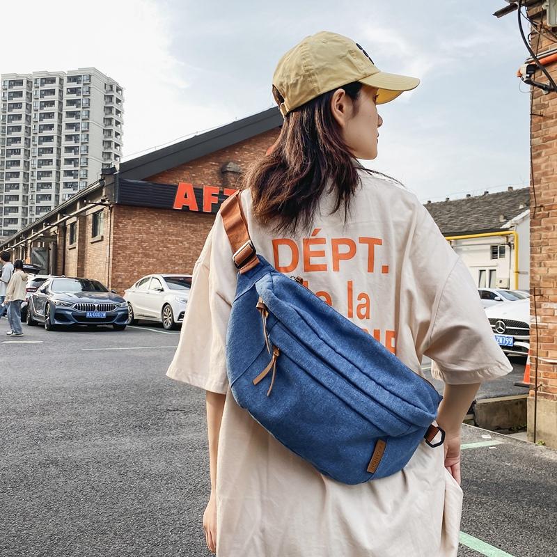 Повседневная нагрудная сумка, джинсовая сумка через плечо, модная женская дорожная сумка на плечо, универсальная поясная сумка большой вместимости