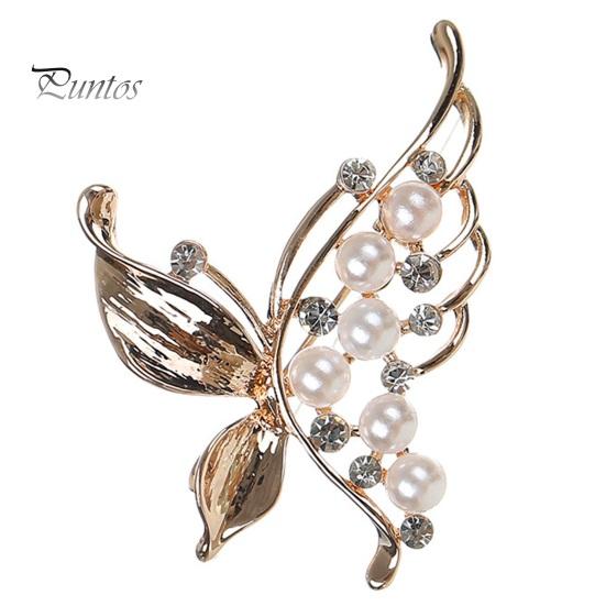 Брошь-бабочка со стразами, женская стильная легкая, роскошная, изысканная, нежная, уникальная, корсаж из искусственного жемчуга