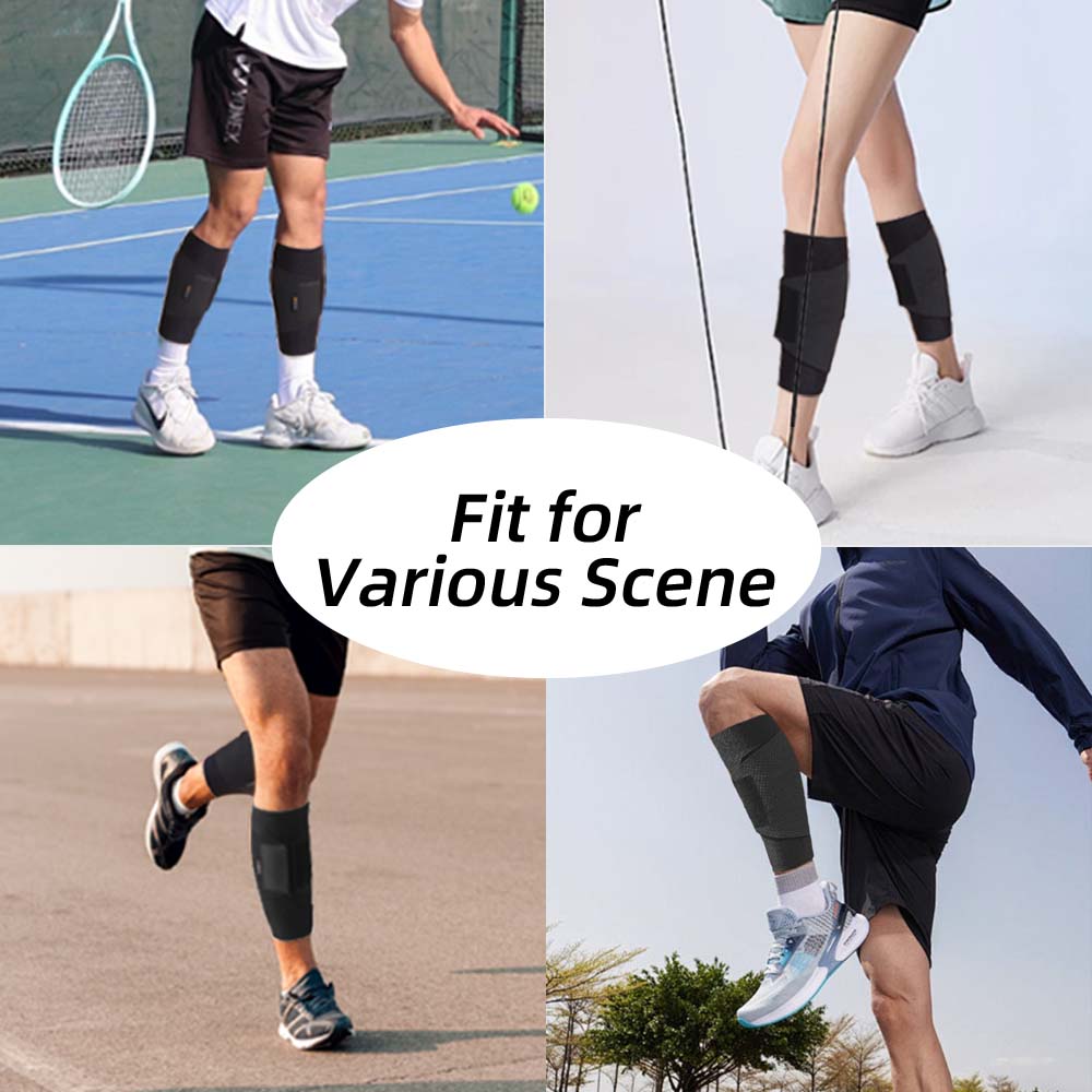 Compression Calf Sleeves Spandex Elastic Breathable Sports Support with Hook and Loop Closure for Running and Muscle Recovery