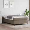 Vidaxl Континентальная кровать с матрасом, цвет тауп, ткань, 120x200 см
